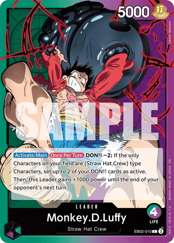 EB02 Luffy leader card