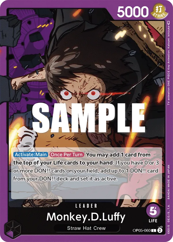 OP05 Luffy leader card