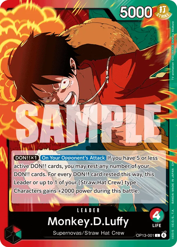 RG Luffy leader card