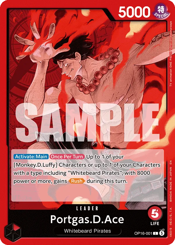 Portgas D. Ace leader card