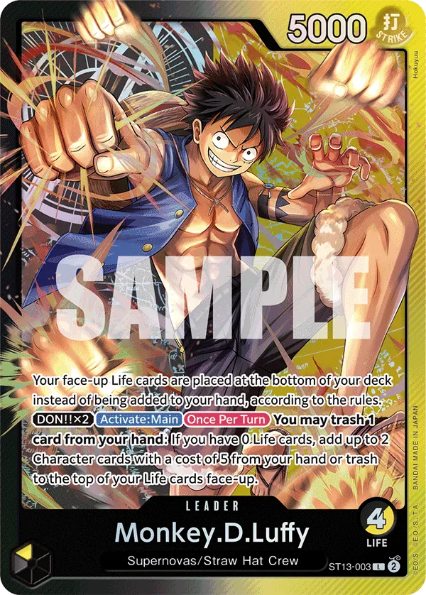 ST13 Luffy leader card