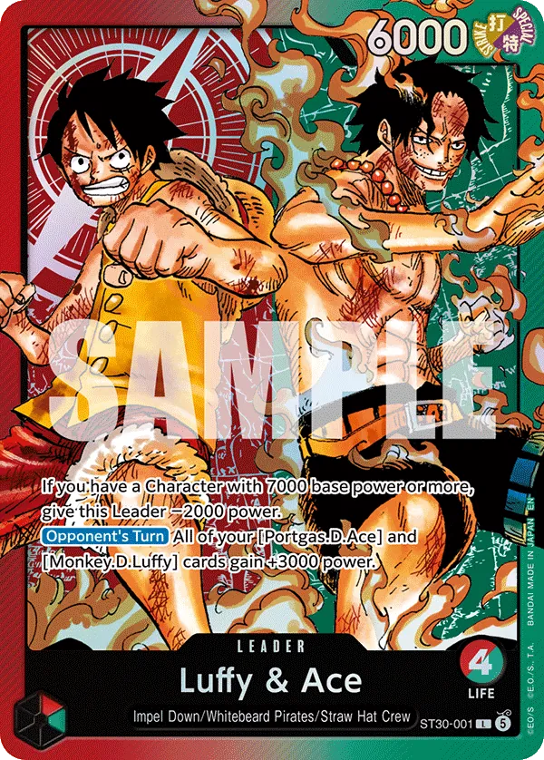 Luffy & Ace leader card