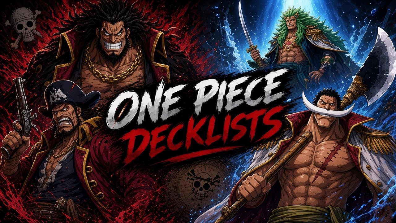 One Piece Decklists with Rocks D. Xebec, Shiki, Captain John, and Edward Newgate
