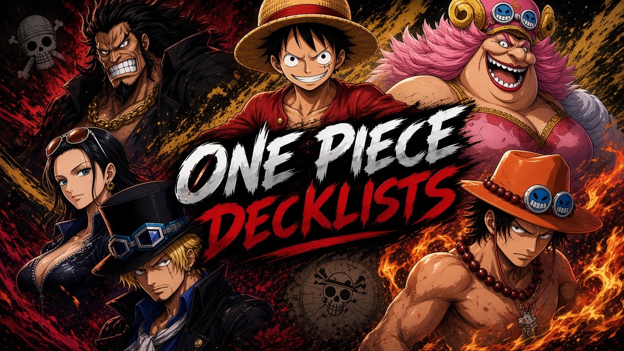 One Piece Decklists with Luffy, Nico Robin, Rocks D. Xebec, Sabo, Charlotte Linlin, and Portgas D. Ace